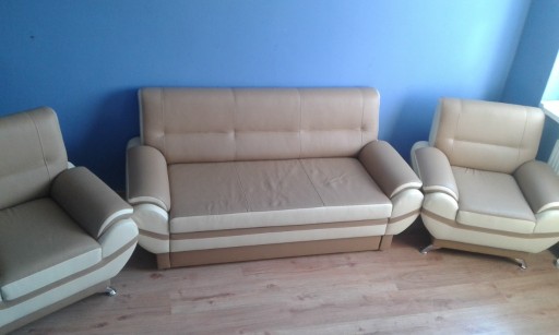 Zdjęcie oferty: Komplet wypoczynkowy sofa fotele eko skóra