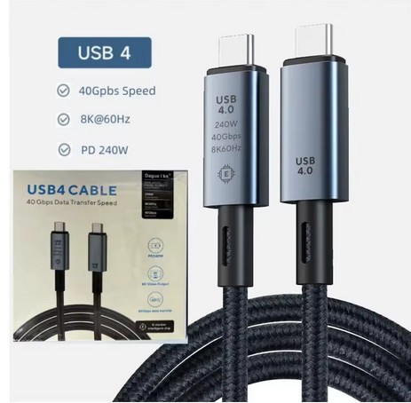 Zdjęcie oferty: Kabel USB 4.0 typu C do typu C Thunderbolt 4 8K @ 60Hz 40 Gbps 240W