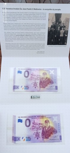 Zdjęcie oferty: Album 0 euro 100 r. urodzin Jana Pawła II nr 218