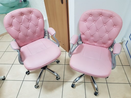 Zdjęcie oferty: Fotel biurowy obrotowy Beliani PRINCESS różowy
