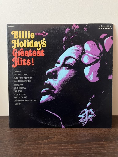 Zdjęcie oferty: Billie Holiday's Greatest Hits! Winyl