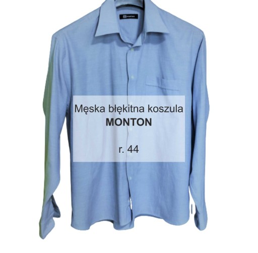 Zdjęcie oferty: Męska błękitna koszula MONTON r.44
