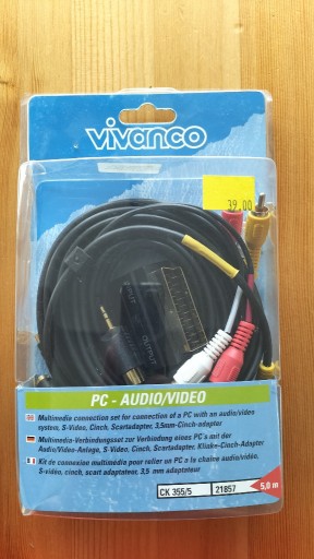 Zdjęcie oferty: Zestaw kabli audio-video S-video cinch scart