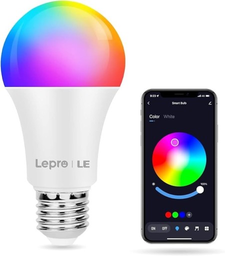 Zdjęcie oferty: Żarówka Led E27 RGB 9W 806lm 2700-6500K Lepro 