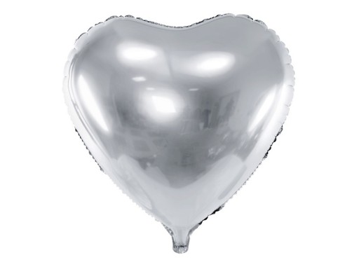Zdjęcie oferty: Balon foliowy, serce, srebrna, 45 cm 