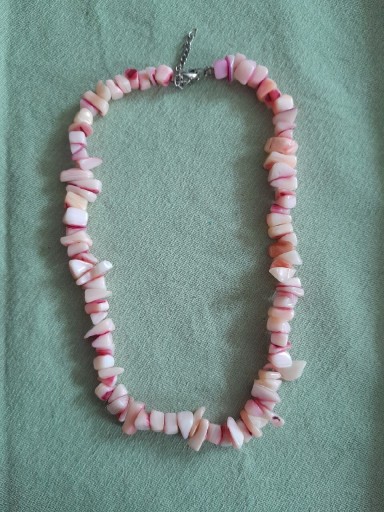 Zdjęcie oferty: Różowy naszyjnik masa perłowa 