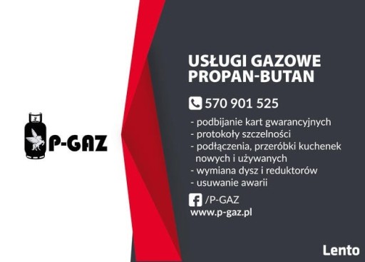 Zdjęcie oferty: Gazownik, Kuchenka gazowa, Propan butan, Wymiana d