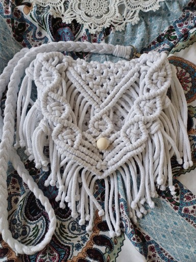 Zdjęcie oferty: Torebka, handmade, makrama, kolor biały