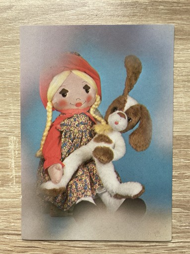 Zdjęcie oferty: Lalka, lalki, miś pocztówka PRL 