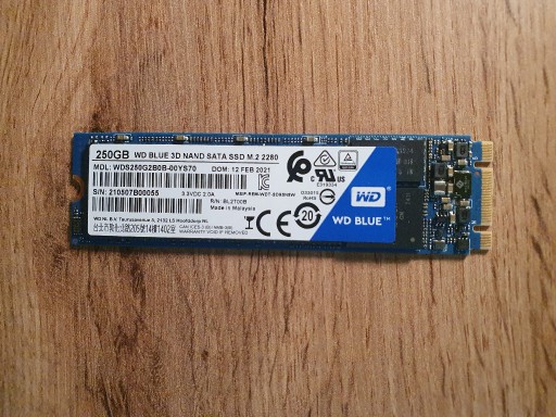 Zdjęcie oferty: Dysk SSD 250GB WD BLUE M.2 2280 SATA