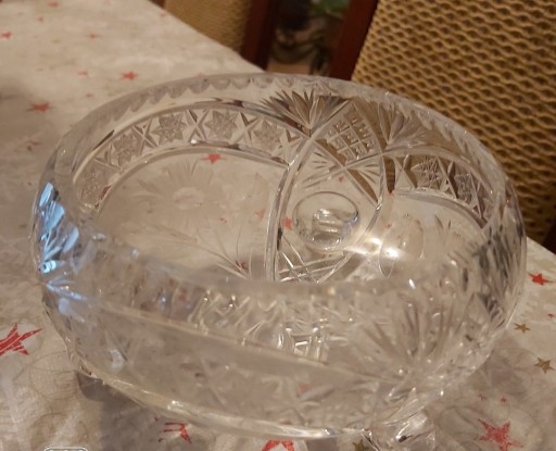 Zdjęcie oferty: Kryształ biały szlifowany  popielnica piękny PRL 
