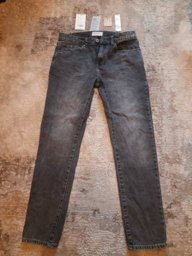 Zdjęcie oferty: Nowe czarne jeansy slim fit, męskie, 30/32