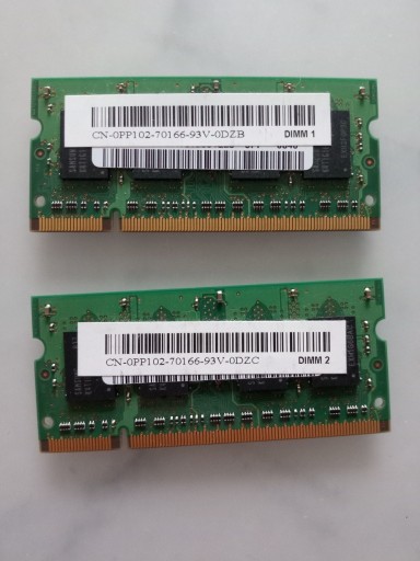 Zdjęcie oferty: Pamięć RAM Samsung K4T1G164QQ-HCF7 1 GB 2 sztuki