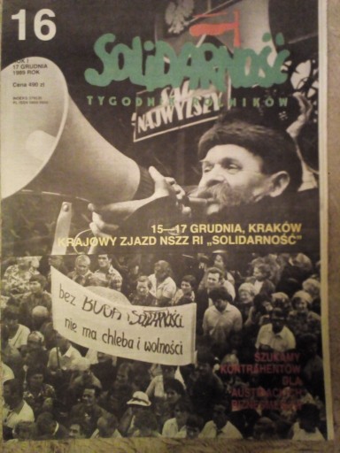Zdjęcie oferty: Solidarność 17/12/1989 nr 16
