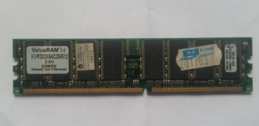 Zdjęcie oferty: Ram DDR1 512 Mb  KingStone