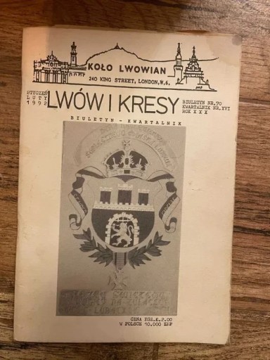 Zdjęcie oferty: Lwów i Kresy Biuletyn Koło Lwowian I/II 1992