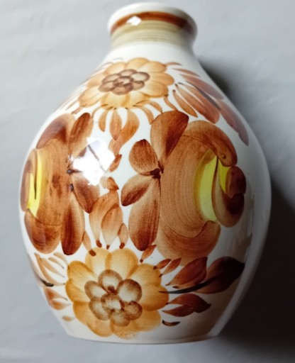 Zdjęcie oferty: Ręcznie malowany wazon Koło, wczesny PRL.