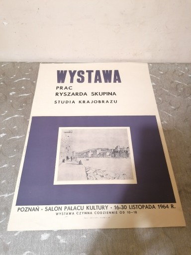 Zdjęcie oferty: PLAKAT WYSTAWY PRAC RYSZARA SKUPINA 1964 R. POZNAŃ