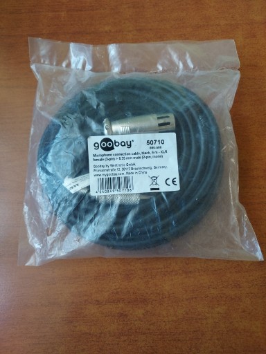 Zdjęcie oferty: Kabel mikrofonowy JACK --> XLR 3-pin 6m GOOBAY