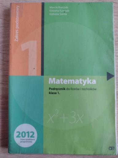 Zdjęcie oferty: Matematyka -klasa 1 szkoła średnia podręcznik