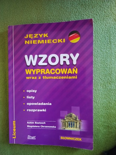 Zdjęcie oferty: Wzory wypracowań z języka niemieckiego