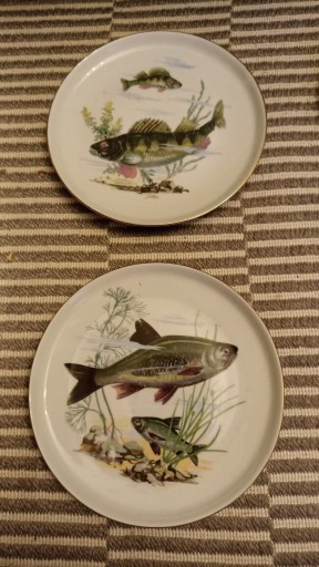 Zdjęcie oferty: Porcelanowe talerze motyw ryby 