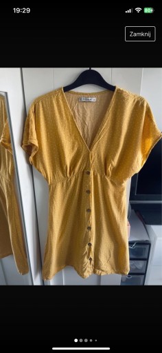 Zdjęcie oferty: Pull&bear żółta sukienka kropki S lato wakacje
