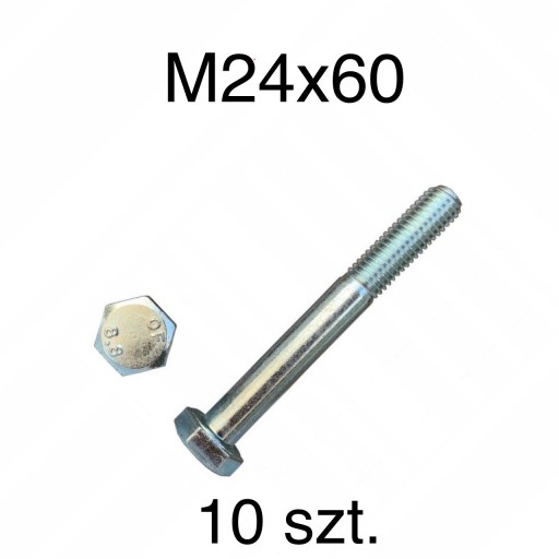 Zdjęcie oferty: Śruba M24x60 z łbem sześciokątnym 8.8 10 szt.