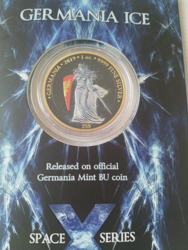 Zdjęcie oferty: 2 Srebrne monety Germania i Valhalla Hildegard 