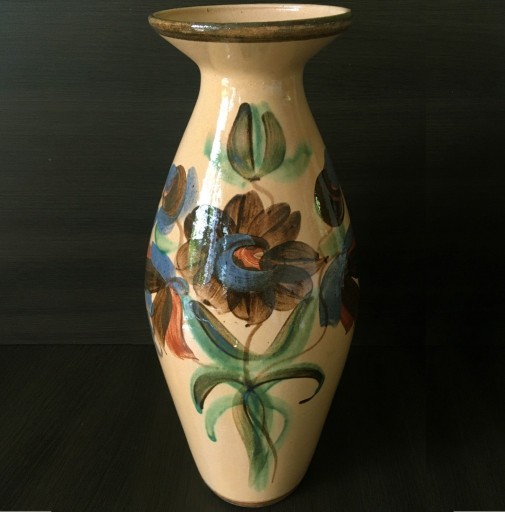 Zdjęcie oferty: Gliniane wazony, ręcznie malowane lata 60-PRL