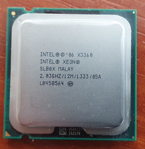 Zdjęcie oferty: Intel XEON QUAD X3360 2,83GHz/12M/1333 s775 @9550