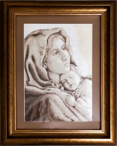 Zdjęcie oferty: Madonna Cygańska, obraz, haft krzyżykowy