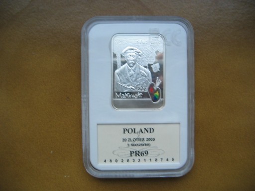 Zdjęcie oferty: 20 zl złotych 2005 TADEUSZ MAKOWSKI grading PR69