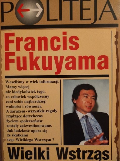Zdjęcie oferty: Francis Fukuyama - Wielki Wstrząs