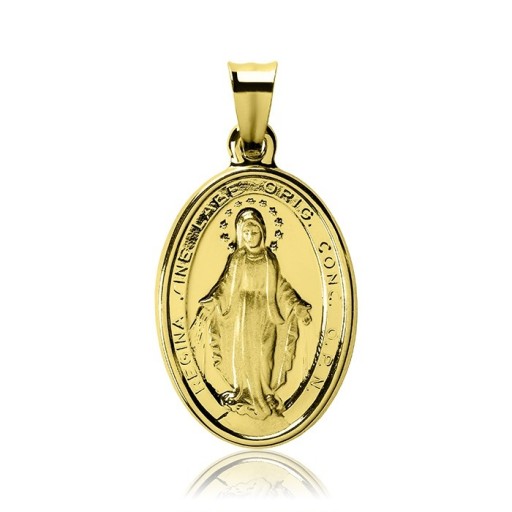 Zdjęcie oferty: Złoty cudowny medalik z Matką Boską 585 z Włoch!