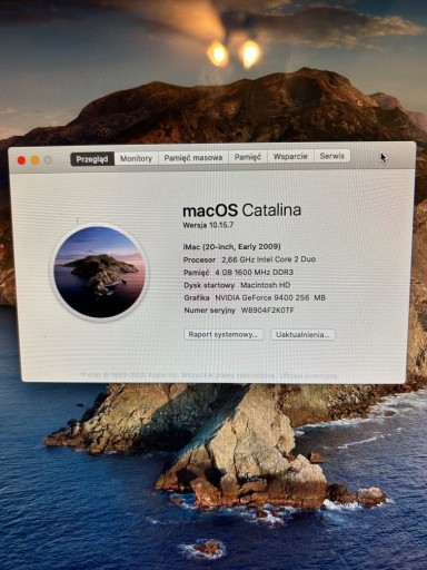 Zdjęcie oferty: Apple IMAC CATALINA OS 2x2.66ghz 4GB DDR3 320GBHDD