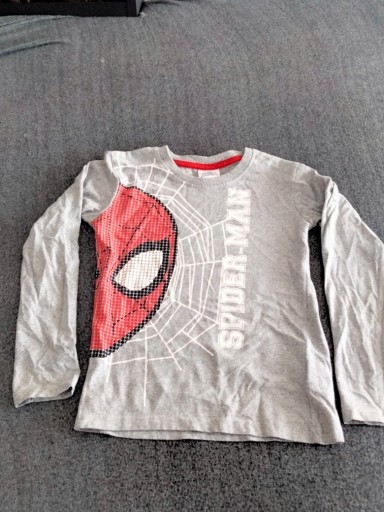 Zdjęcie oferty: Bluzka długi rękaw Spiderman r. 134 9 lat szara