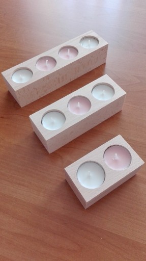 Zdjęcie oferty: Komplet 3 x świecznik,świeczniki Decoupage  drewno
