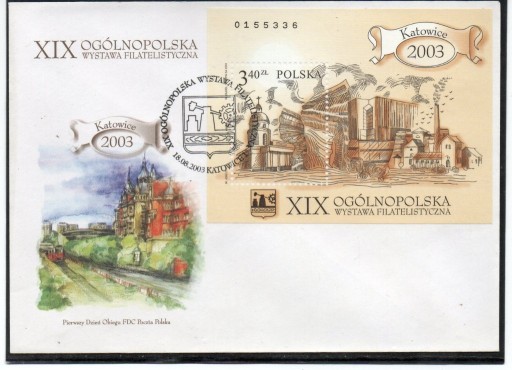 Zdjęcie oferty: koperta FDC - 3914 - blok 186 b - 2003r.