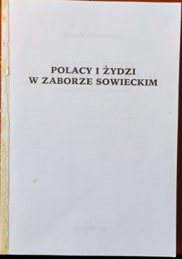 Zdjęcie oferty: Polacy i Żydzi w zaborze sowieckim - M.Wierzbicki