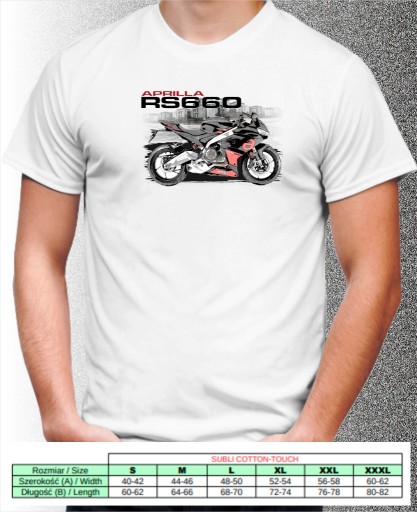 Zdjęcie oferty: Koszulka z nadrukiem APRILLA RS660 WSZYSTKIE ROZMIARY