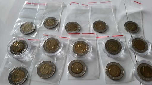 Zdjęcie oferty: Zestaw monet obiegowych 5 zł mennicze 15 sztuk