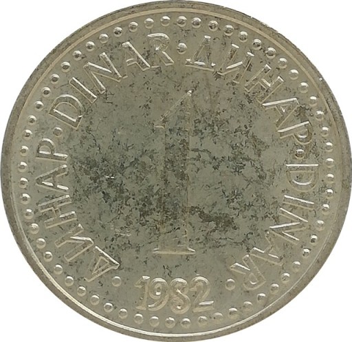 Zdjęcie oferty: Jugosławia 1 dinar 1982, KM#86