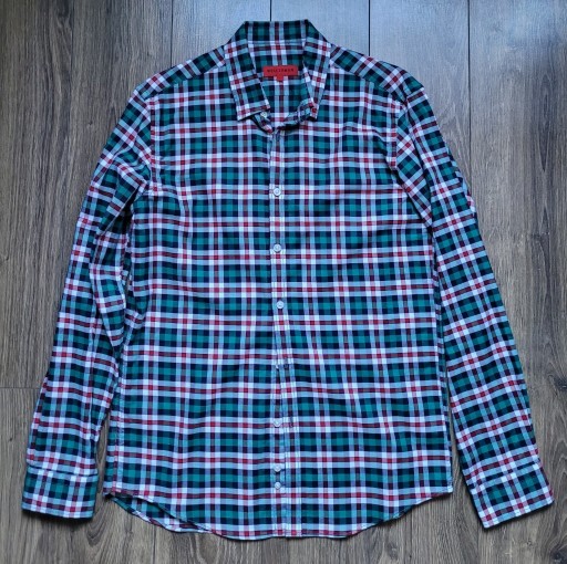 Zdjęcie oferty: koszula Wólczanka L w kratę slim fit casual zieleń