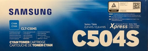 Zdjęcie oferty: Oryginalny niebieski toner Samsung CLT-C504S