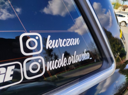 Zdjęcie oferty: Naklejki z Twoją nazwą Instagram Facebook TikTok