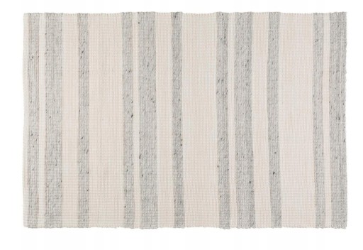 Zdjęcie oferty: wełniany dywan pleciony wełniany szary  pasy