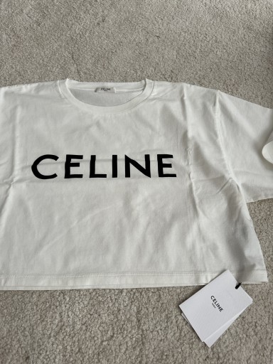 Zdjęcie oferty: Celine T-SHIRT cotton ecru/black