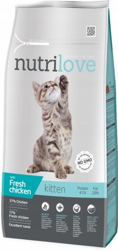 Zdjęcie oferty: Nutrilove premium kitten 8kg kura