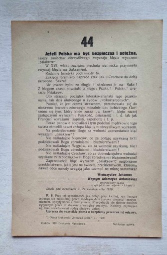 Zdjęcie oferty: Jeżeli Polska ma być ..... Woysym Antoniewicz 1919
